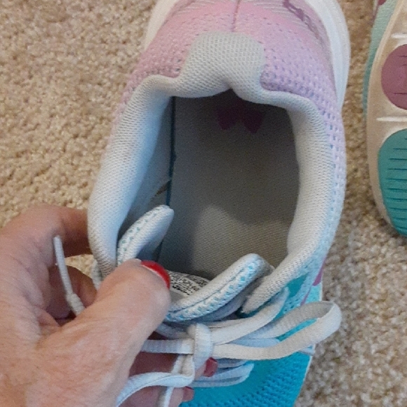 Under Armour Women's Bluish Green and Purple Running Shoes - Picture 6 of 6